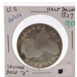 1827 Bust half