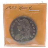 1832 Bust half
