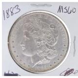 1883 Morgan dollar, MS60