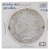1881 Morgan dollar, MS60