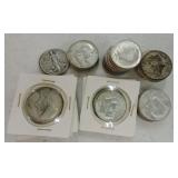 Half dollar lot: 2 Walking Liberty, 6 Franklin,