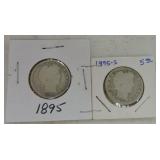 1895, 1895-S Barber quarters