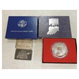 1986 US Liberty unc half, 2 - 1 oz .999 silver