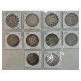 Page of 10 Morgan dollars
