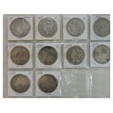 Page of 10 Morgan dollars