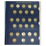 Mercury dime album, 76 coins, missing