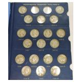 Washington quarter album 1932-64, 81 coins