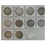 Page of 10 Morgan dollars