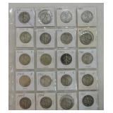 Page of 20 Walking Liberty halves