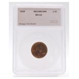 1939 Lincoln cent SEGS MS63RB