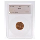 1937-D Lincoln cent SEGS MS64R