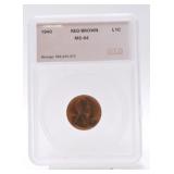 1940 Lincoln cent SEGS MS64RB