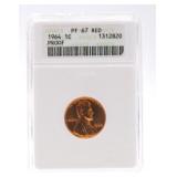 1964 Lincoln cent ANACS PF67Red