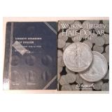 Walking Liberty half 2 album set, 1916-47,