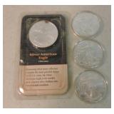 Lot of 4 silver Eagles