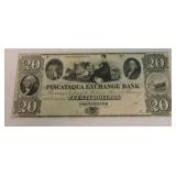 $20 Obsolete bank note Piscataqua Exchange