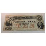 $10 Obsolete bank note Central Bank of