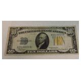 1934 $10 silver certificate WWII Emergency