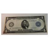 1914 $5 Federal Reserve Note, Chicago #870,