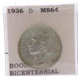1936-D Boone half, MS64