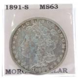 1891-S Morgan dollar, MS63