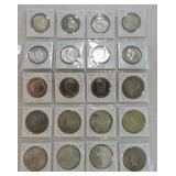 US coin lot: 6 Franklin halves, 1 - 1964,
