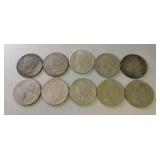 Lot of 10 Peace dollars