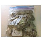Lot of 133 Walking Liberty halves
