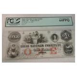 Obsolete bank note 1855 Bank of the Ohio