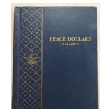 Peace dollar album 1921-35, complete,
