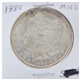 1888 Morgan dollar, MS63