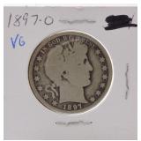 1897-O Barber half, VG