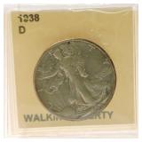 1938-D Walking Liberty half