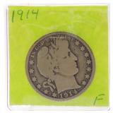 1914 Barber half, F