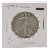 1938-D Walking Liberty half