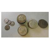 Lot of 4 Mercury dimes, 16 - 1964, 6 - 40%, and