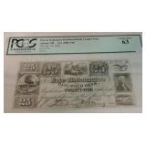 Obsolete bank note 1841 .25 cent Erie &