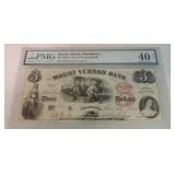 Obsolete bank note 1858 $3 Mount Vernon Bank