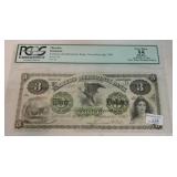 Obsolete bank note 1862 $3 Farmers & Merchants