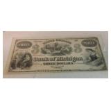 Obsolete bank note $3, 1840's Bank of