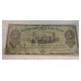 $5 Obsolete bank note 1873, South Carolina
