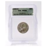 1960-D Washington quarter ICG MS65