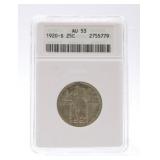 1920-S Standing Liberty quarter ANACS AU53
