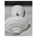 Milk Glass Wall Decor  Fountain and Basin