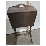 Wooden Sewing box 25.5" tall