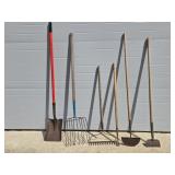 Rake, Pitchfork,  Weeder, Shovel, Garden Tools