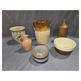 Stoneware, Ink Bottle, Pitcher, Bowls and More