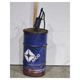 Arco oil or gas barrel with a hand pump