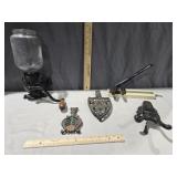 Wall Mount coffee grinder, cast Iron Beetle bug