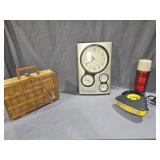 Barometer,  Tackle Box, Thermos and a Heater/Fan